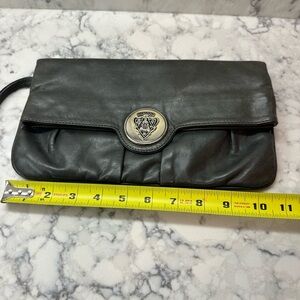 Dimoni Leather Clutch in Gray